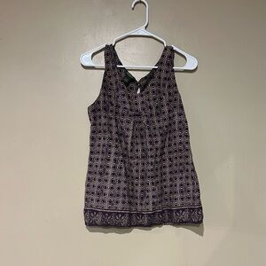 Eddie Bauer Women's Purple Green Paisley Tank Size M 100% Cotton